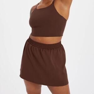 Girlfriend Collective Birdie Skort Terra Brown Womens XL